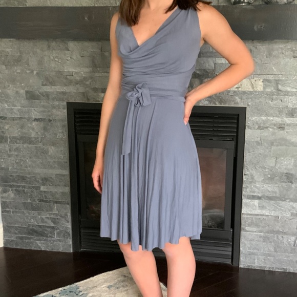 Rachel Pally blue stretchy wrap Dress sz S M - Picture 3 of 6